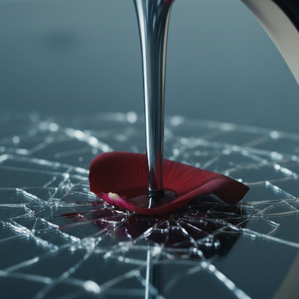 sharp-stiletto-heel-on-shattered-glass-and-rose-petal