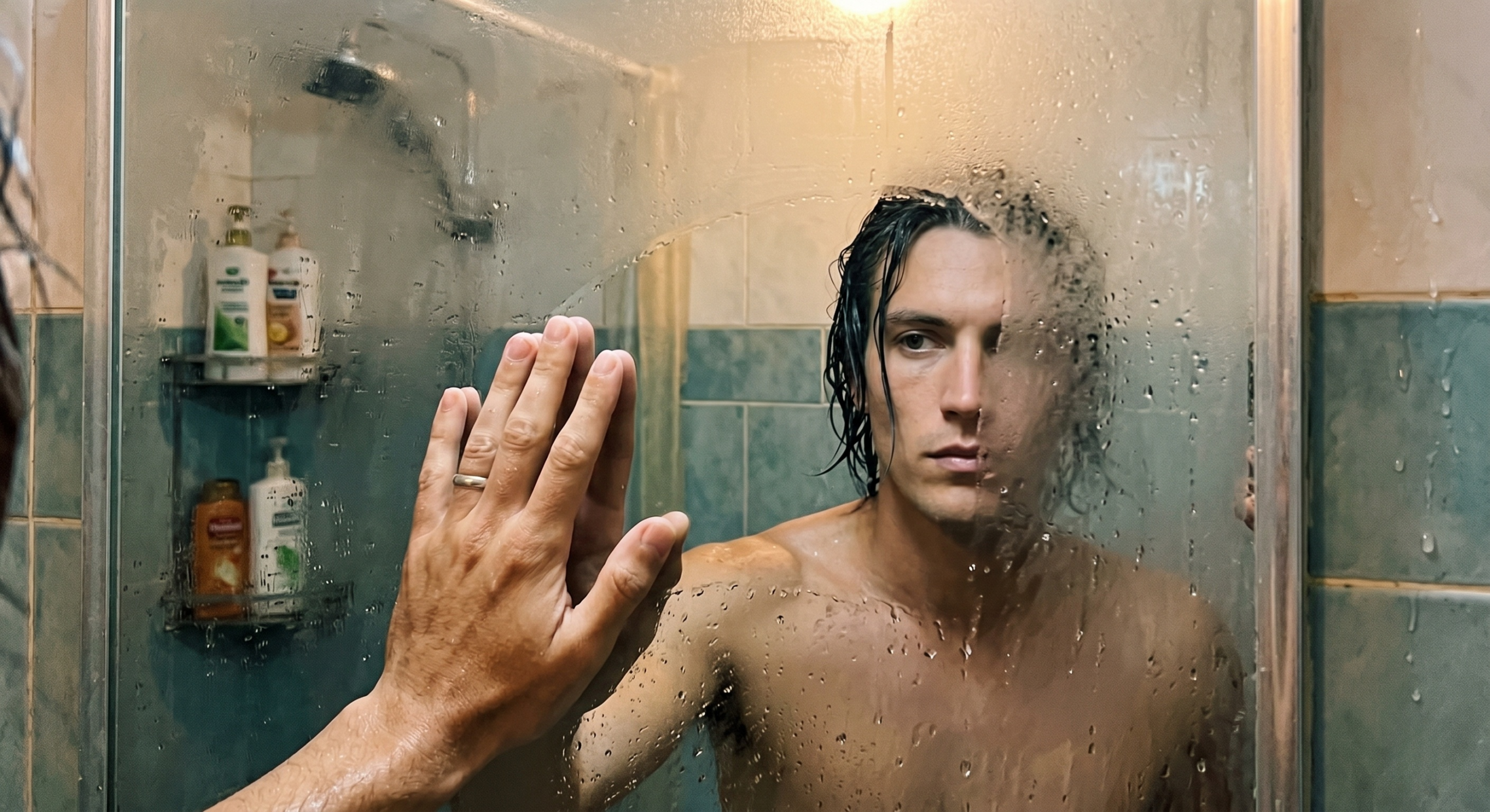 candid-iphone-photo-of-hand-wiping-steamy-mirror-reflection