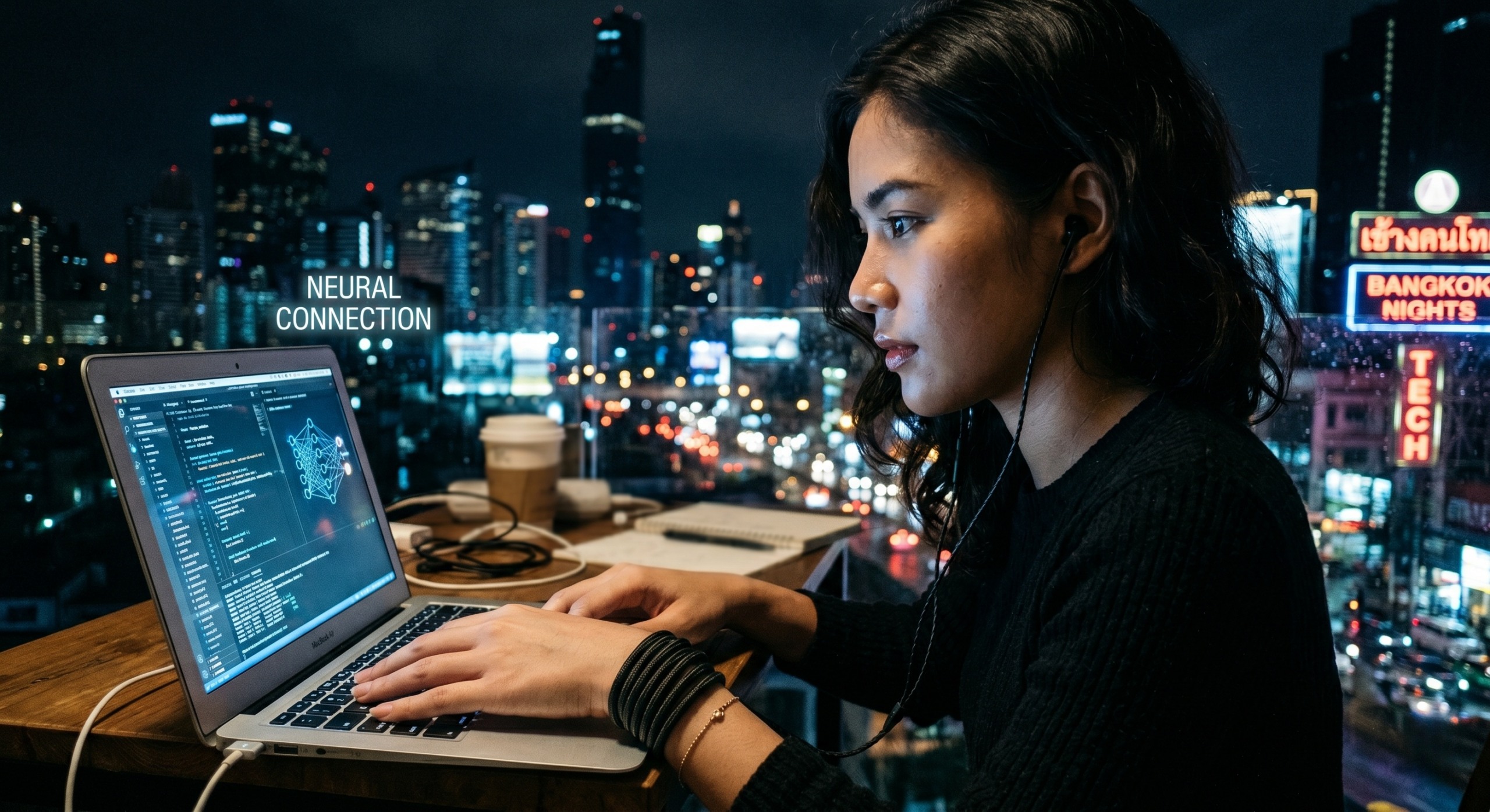hand-on-macbook-with-black-cable-wrapped-around-wrist